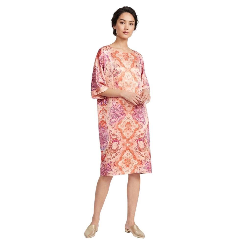 Chico's Paisley Batwing Kimono Dress Size 12
